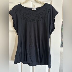 Black short sleeve top   Cotton size large